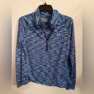 Under Armour Semi Fitted Quarter Zip Long Sleeve Pullover